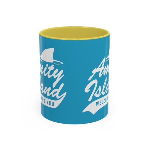 🦈 Amity Island Color Accent Mug – Welcomes You (and the Shark) - Image 2
