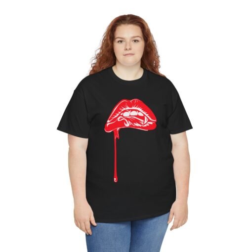 💋🩸 Vampire Bite Lips Unisex T-Shirt – Sink Into Style - Image 6
