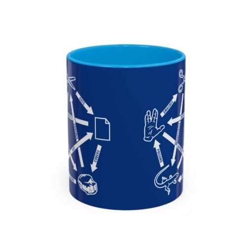 ☕🖖🪨📄✂️🦎 Rock Paper Scissors Lizard LLAP Color Accent Mug – Sip Long and Prosper - Image 25