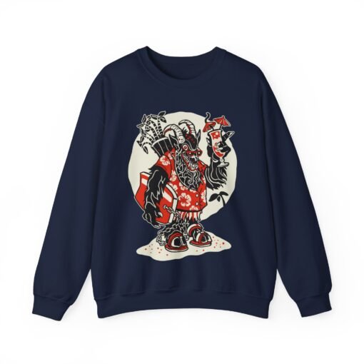 🏖️ Krampus Island Unisex Sweatshirt – Naughty Never Looked So Chill - Image 14