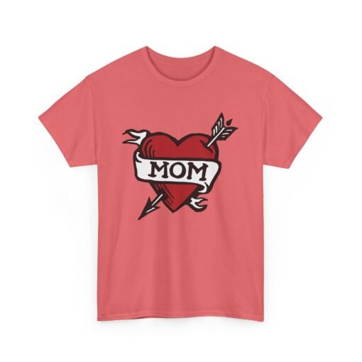 💘 Retro Mom Heart Unisex T-Shirt – Classic Ink, Eternal Love - Image 11