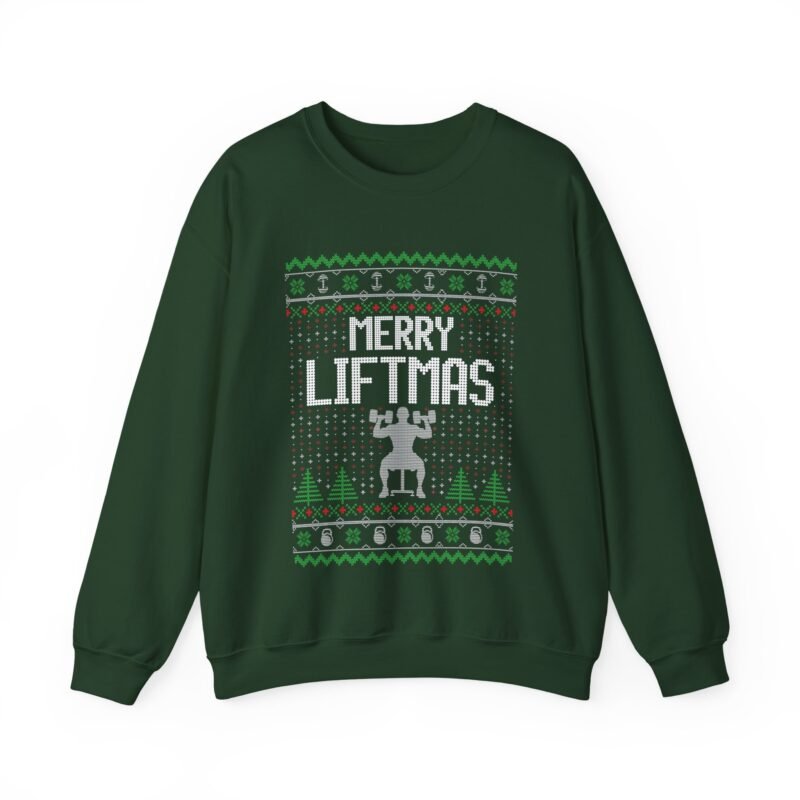 💪🎄 Merry Liftmas Unisex Sweatshirt – Flex Those Festive Gains
