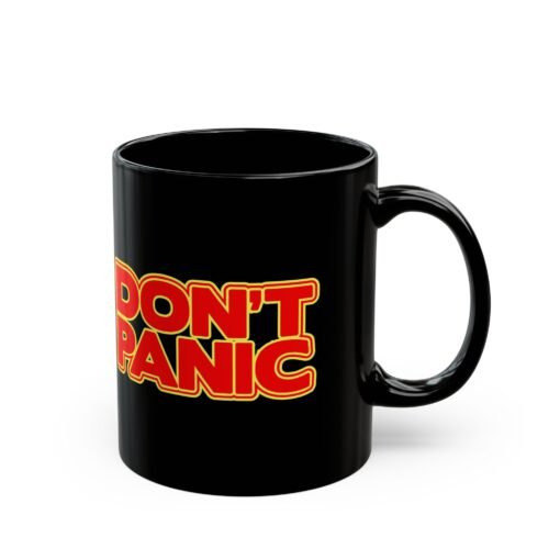 ☕ Don't Panic Black Mug – Sip Calmly Through the Chaos - Image 3