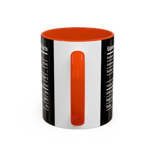 ☕🎮 Gamer Nutrition Facts Color Accent Mug – Fuel for Every Respawn - Image 35