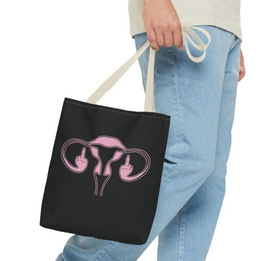 🖕🩷 Ovaries with Middle Fingers Tote Bag – Boldly Carry It All - Image 27
