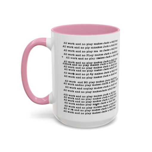 ☕ All Work and No Play Color Accent Mug – A Sip of Madness - Image 84