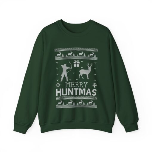 🦌🎄 Merry Huntmas Unisex Sweatshirt – The Ultimate Ugly Sweater for Hunters - Image 12