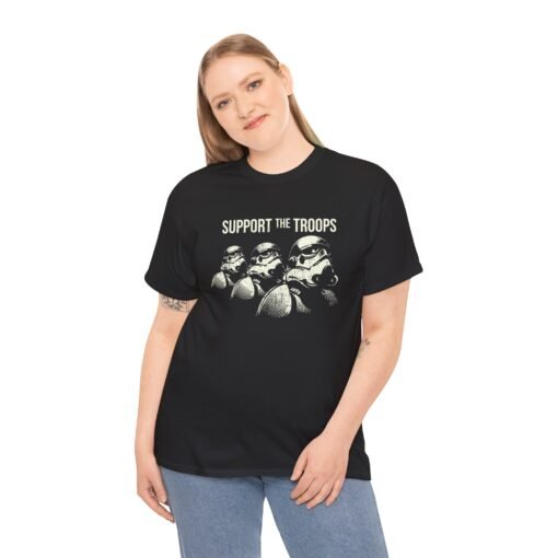 👕 Support the Troops Unisex T-Shirt – A Galactic Twist on Classic Camaraderie - Image 3