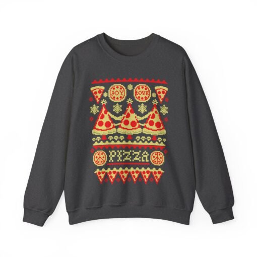 🍕🎄 Pizza-Themed Ugly Christmas Sweatshirt – Slice Into the Season - Image 12