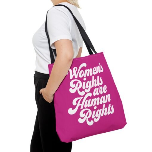 ✊💜 Women's Rights Are Human Rights Tote Bag – Equality On Your Shoulder - Image 12