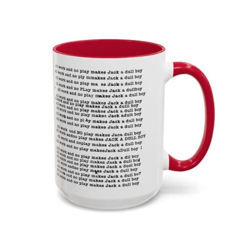 ☕ All Work and No Play Color Accent Mug – A Sip of Madness - Image 86