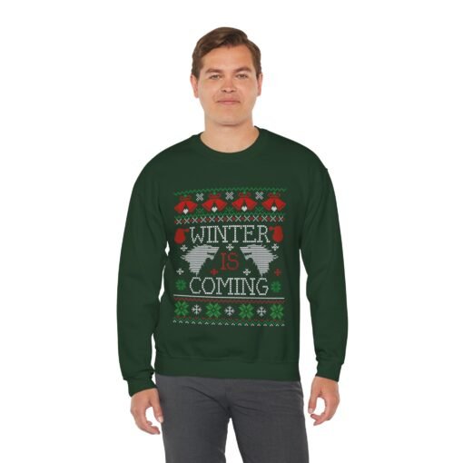 Winter is Coming | Ugly Christmas Sweater | Unisex | Sweatshirt | Direwolf - Image 6
