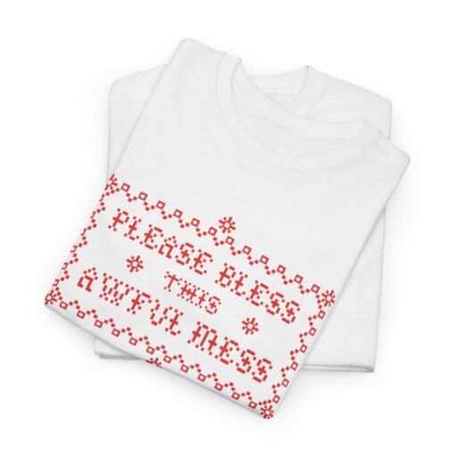 🧵😅 Please Bless This Awful Mess Unisex T-Shirt – Cross-Stitched Chaos, Worn with Pride - Image 8