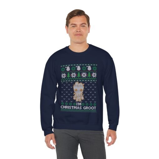 🌱🎄 Merry Grootmas Ugly Christmas Sweatshirt – Deck the Halls with Tiny Tree Joy - Image 6