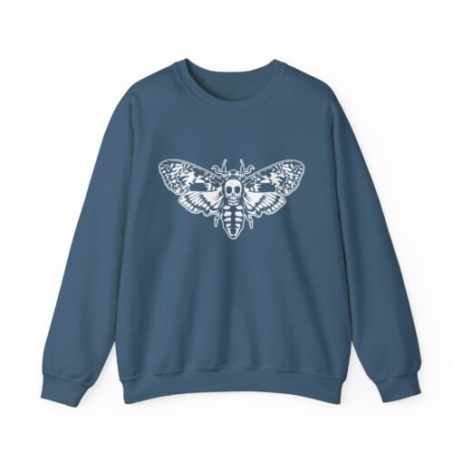 🦋💀 Death's Head Moth Unisex Sweatshirt – Dark Elegance Meets Everyday Comfort - Image 15
