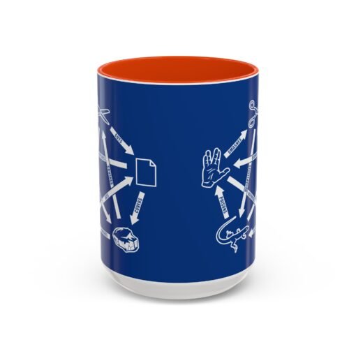 ☕🖖🪨📄✂️🦎 Rock Paper Scissors Lizard LLAP Color Accent Mug – Sip Long and Prosper - Image 77