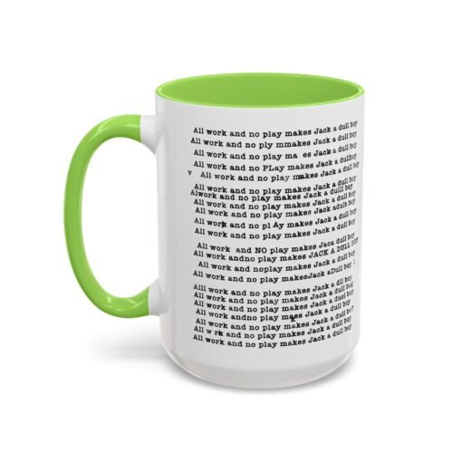 ☕ All Work and No Play Color Accent Mug – A Sip of Madness - Image 72