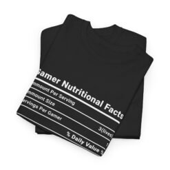 Alternative view of 🎮 Gamer Nutrition Facts Unisex T-Shirt – Powered by Snacks, Skill & Respawns