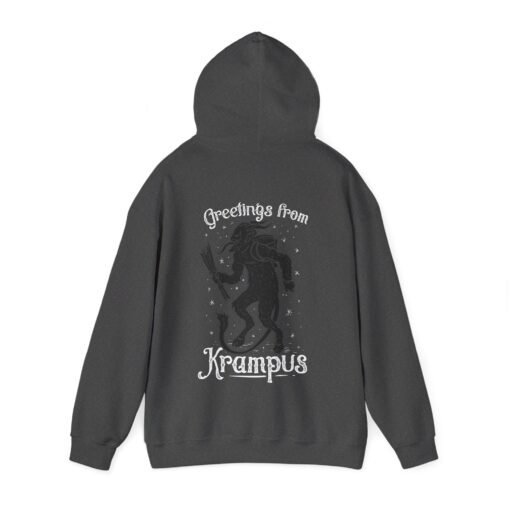 👹 Greetings From Krampus Unisex Hoodie – Holiday Fear Has Never Been So Cozy - Image 9