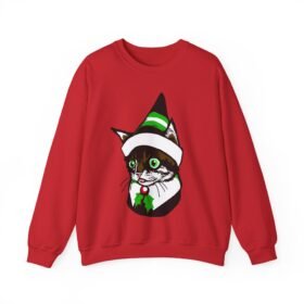 🐱🎄 Elf Kitten Unisex Sweatshirt – Cozy, Cute, and Full of Christmas Magic