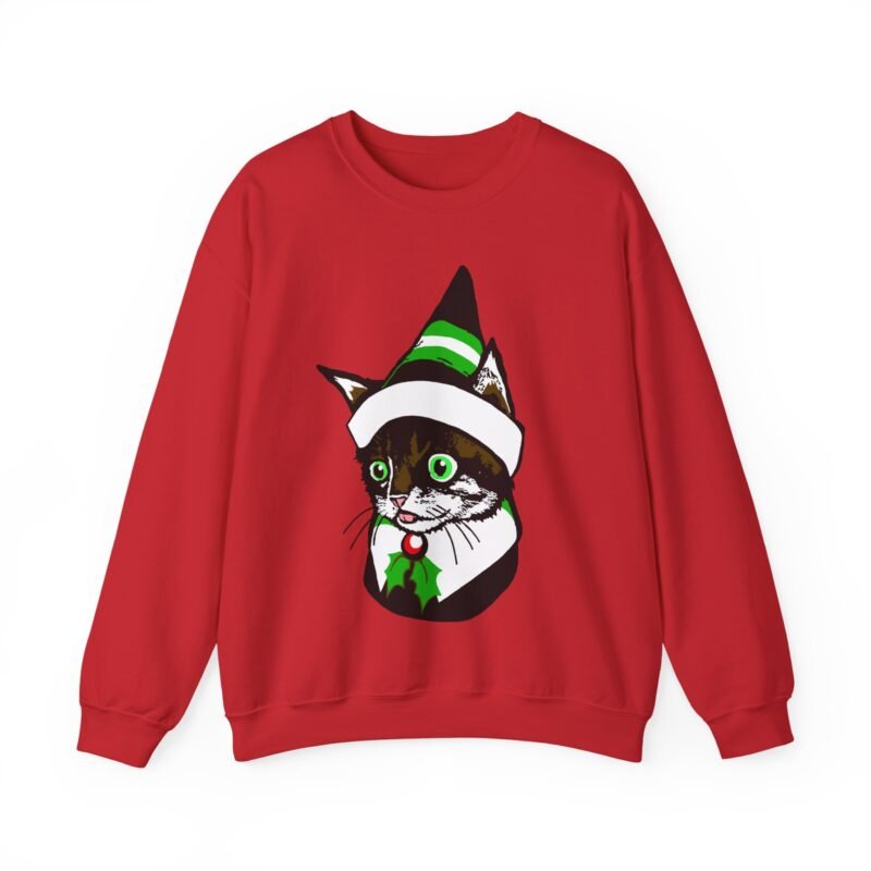🐱🎄 Elf Kitten Unisex Sweatshirt – Cozy, Cute, and Full of Christmas Magic
