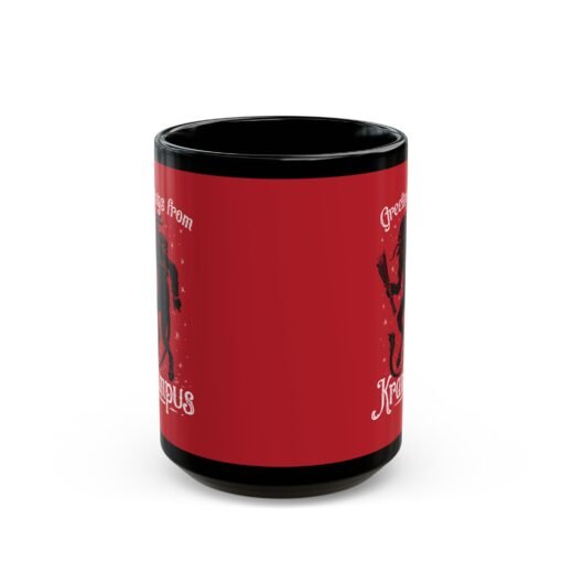 ☕ Greetings From Krampus Black Mug – Sip with a Side of Sinister Cheer - Image 9