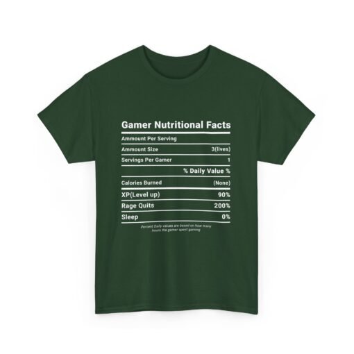 🎮 Gamer Nutrition Facts Unisex T-Shirt – Powered by Snacks, Skill & Respawns - Image 13
