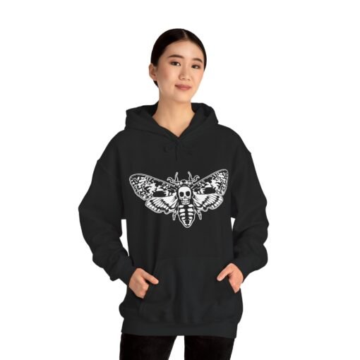 🦋💀 Death's Head Moth Unisex Hoodie – Bold. Mysterious. Unmistakably Cool. - Image 2