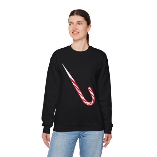 🍭🔪 Candy Cane Shiv Unisex Sweatshirt – Sweet, Sharp & Seriously Festive - Image 7