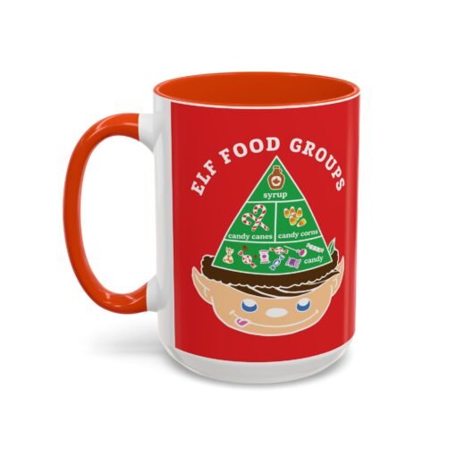 ☕🍬 Elf Food Groups Color Accent Mug – Sweet Sips from the North Pole - Image 80