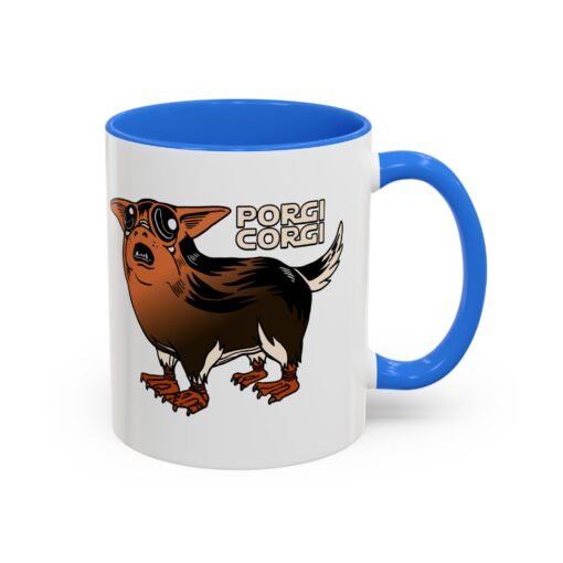 ☕🐶🐧✨ Porgi Corgi Color Accent Mug – Sip with Galactic Cuteness - Image 10