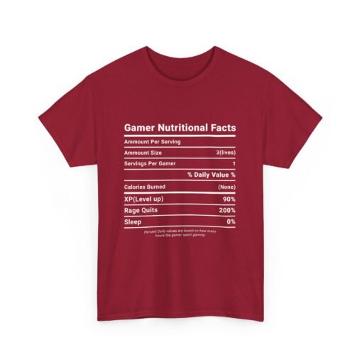🎮 Gamer Nutrition Facts Unisex T-Shirt – Powered by Snacks, Skill & Respawns - Image 21