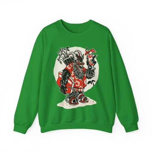🏖️ Krampus Island Unisex Sweatshirt – Naughty Never Looked So Chill - Image 12