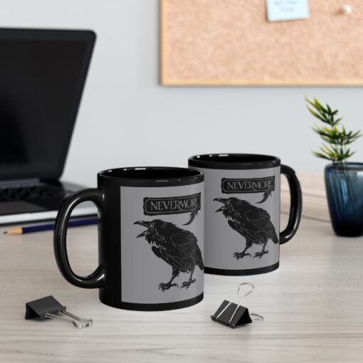 ☕ Nevermore Black Mug – Sip with a Touch of the Macabre - Image 5