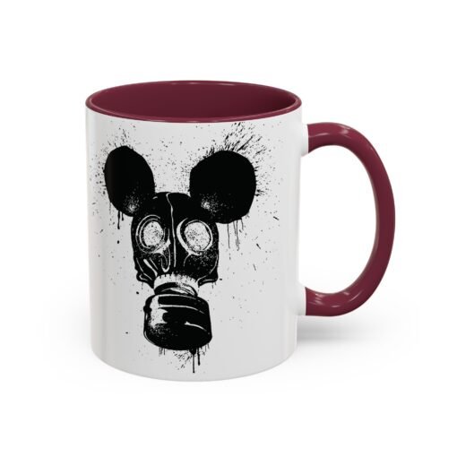 🐭☣️ Gas Mask Mouse Accent Mug – Sip with a Side of Strange - Image 3
