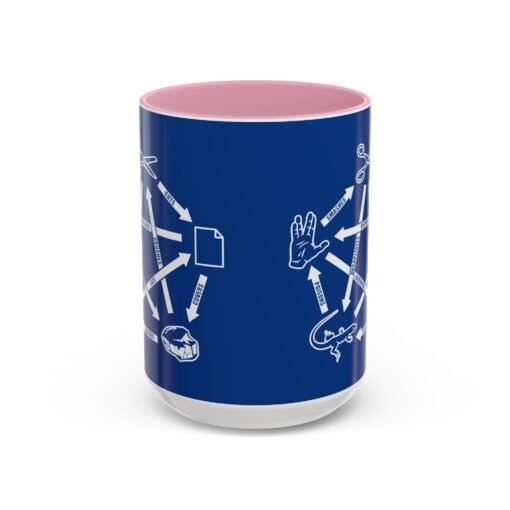 ☕🖖🪨📄✂️🦎 Rock Paper Scissors Lizard LLAP Color Accent Mug – Sip Long and Prosper - Image 81