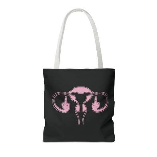 🖕🩷 Ovaries with Middle Fingers Tote Bag – Boldly Carry It All - Image 18
