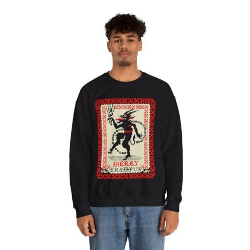 🎄👹 Merry Krampus Unisex Sweatshirt – Cozy, Creepy, Claus’s Worst Nightmare - Image 5