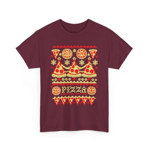 🍕🎄 Pizza Party Ugly Christmas Sweater T-Shirt – Extra Cheese, Please! - Image 12