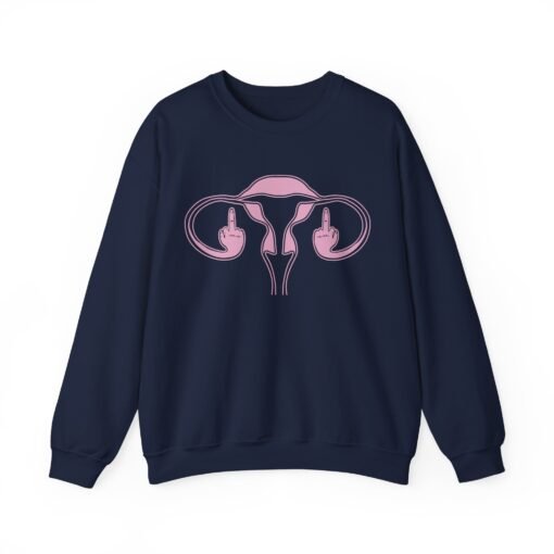 🖕🩷 Ovaries with Middle Fingers Unisex Sweatshirt – Warm, Bold, and Unapologetically Defiant - Image 9