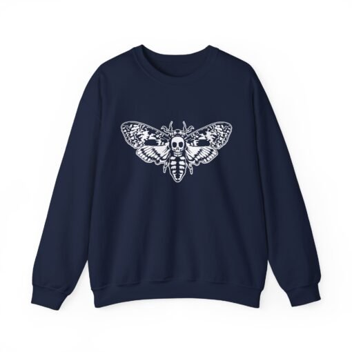 🦋💀 Death's Head Moth Unisex Sweatshirt – Dark Elegance Meets Everyday Comfort - Image 17