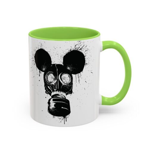 🐭☣️ Gas Mask Mouse Accent Mug – Sip with a Side of Strange - Image 34