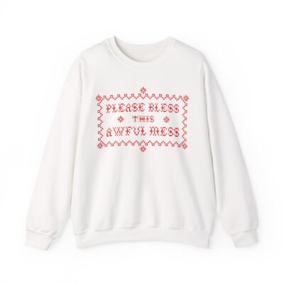 🧵😅 Please Bless This Awful Mess Unisex Sweatshirt – Comfy Chaos with a Stitched Smile
