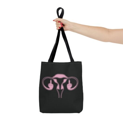 🖕🩷 Ovaries with Middle Fingers Tote Bag – Boldly Carry It All - Image 4