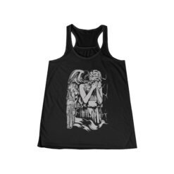 🗿✨ Weeping Angel Women’s Flowy Racerback Tank – Don’t Blink, Stay Fierce