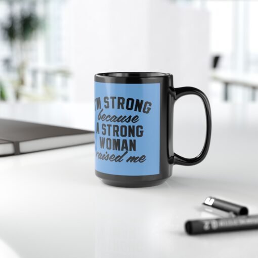 ☕ Strong Woman Black Mug – Strength Starts at Home - Image 12