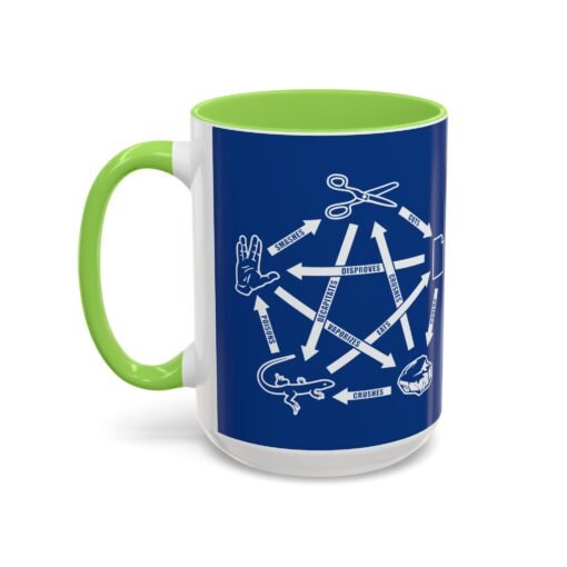 ☕🖖🪨📄✂️🦎 Rock Paper Scissors Lizard LLAP Color Accent Mug – Sip Long and Prosper - Image 72