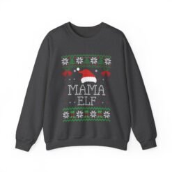 🎄🧝♀️ Mama Elf Ugly Christmas Sweatshirt – Holiday Cheer, Boss Mode On