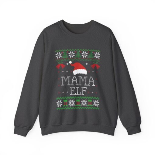 🎄🧝‍♀️ Mama Elf Ugly Christmas Sweatshirt – Holiday Cheer, Boss Mode On