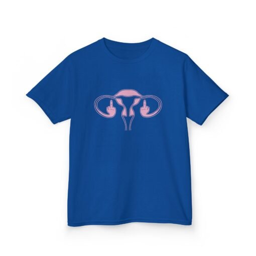 🩷 Ovaries with Middle Fingers Kids' T-Shirt – Bold Style with a Playful Twist - Image 7